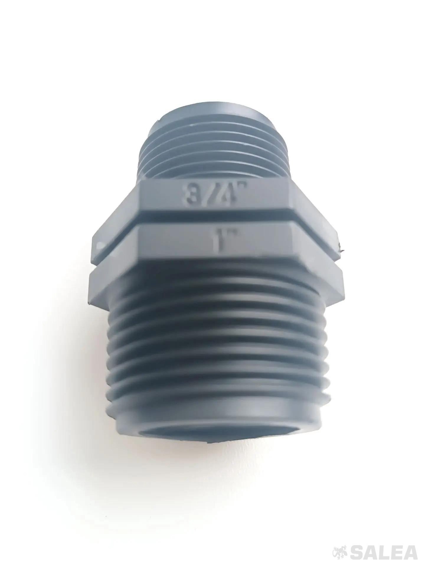 Ниппель пластиковый1″х 3/4″нар.рез., переходная футорка, соединительный фитинг для труб ПНД, 3 шт