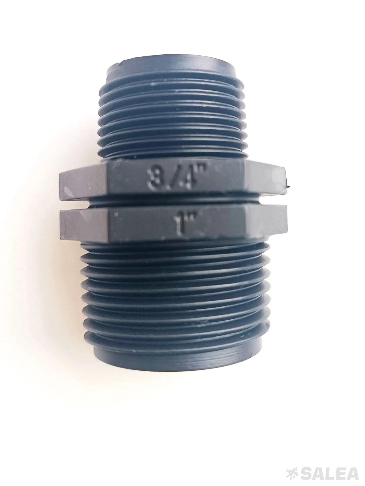 Ниппель пластиковый1″х 3/4″нар.рез., переходная футорка, соединительный фитинг для труб ПНД, 3 шт