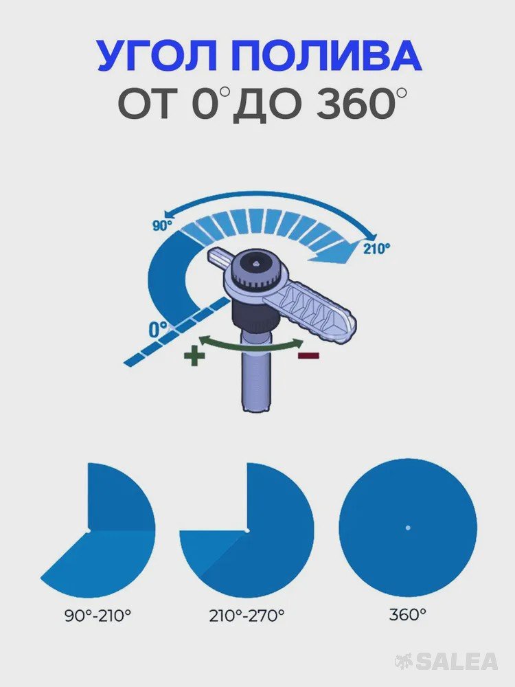 Дождеватель PSU-04 для полива с веерным соплом 17А, статический, 5 шт.