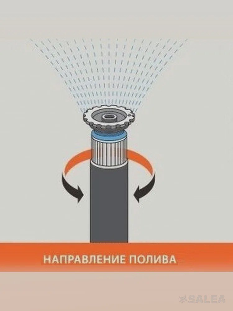 Дождеватель PSU-04 для полива с веерным соплом 17А, статический 1 шт.