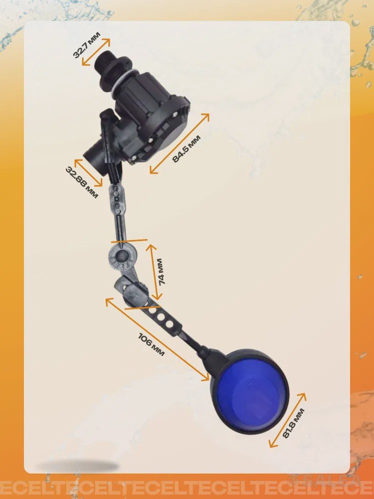 Поплавковый клапан механический Dugaline 1" аналог Quick Stop, 1 шт